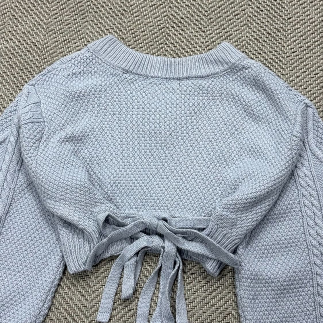 Heather 브이넥 크롭 니트 v2550 상품이미지4