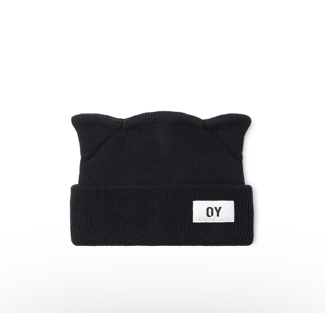 OY EAR LOGO BEANIE  오와이 고양이 비니 상품이미지1