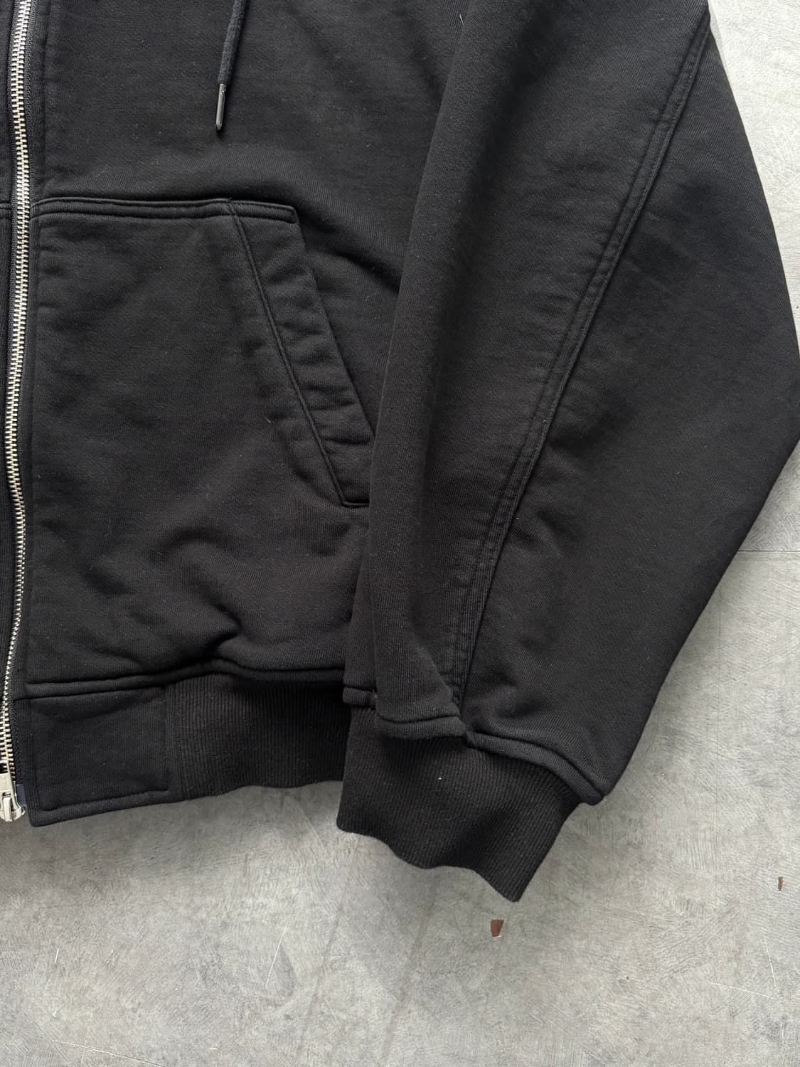 Juun.J 준지 25FW 블랙 더블 레이어드 후드 집업 상품이미지7