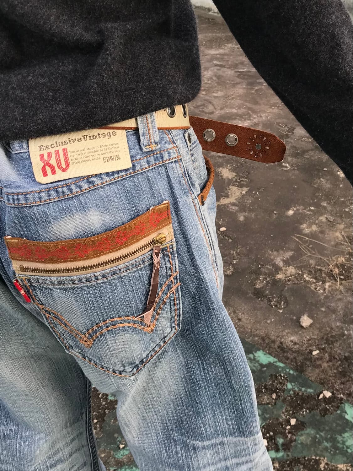 보헤미안 데님 팬츠 상품이미지4