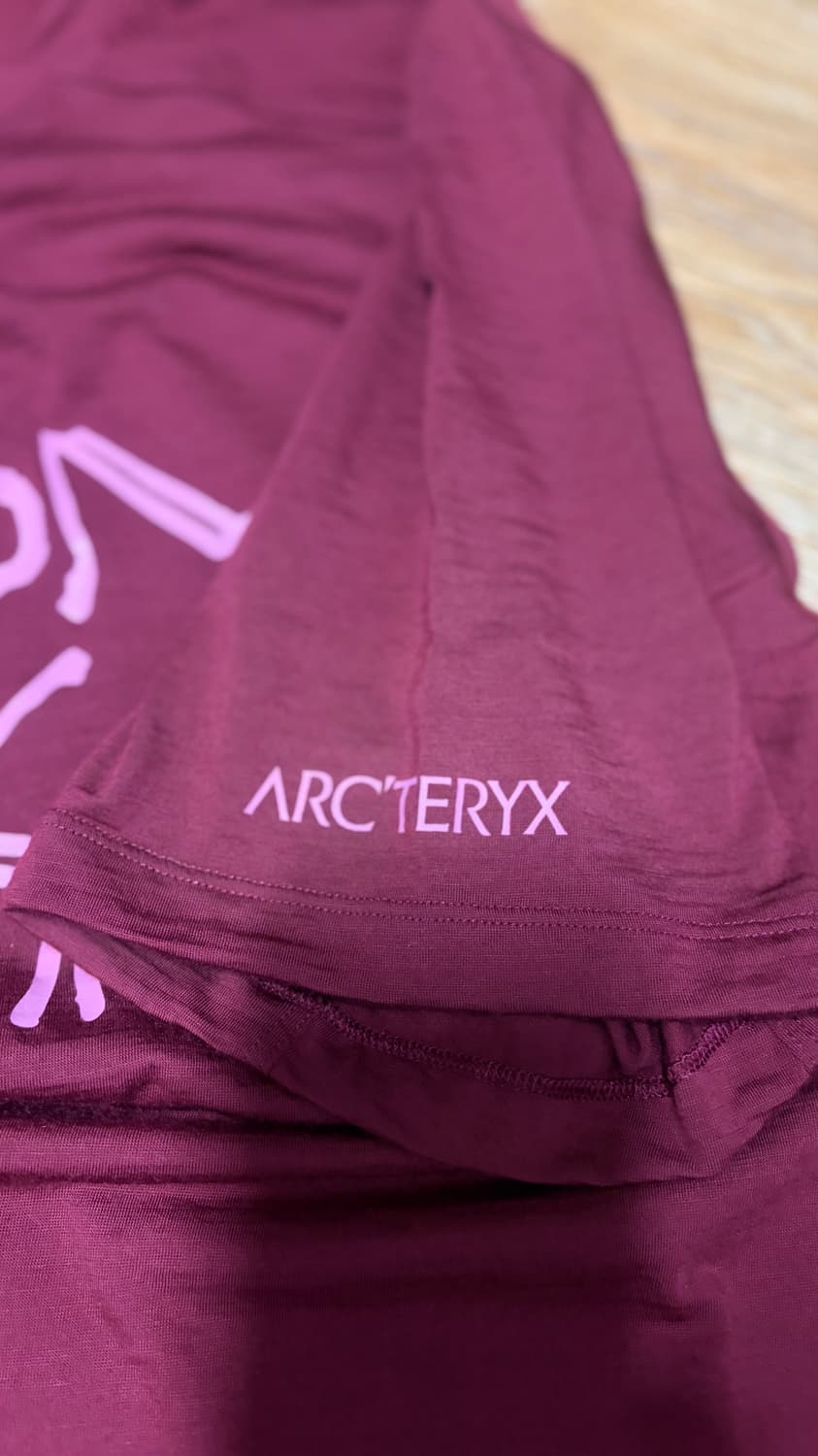 아크테릭스 울반팔 티셔츠 XL 버건디 상품이미지3