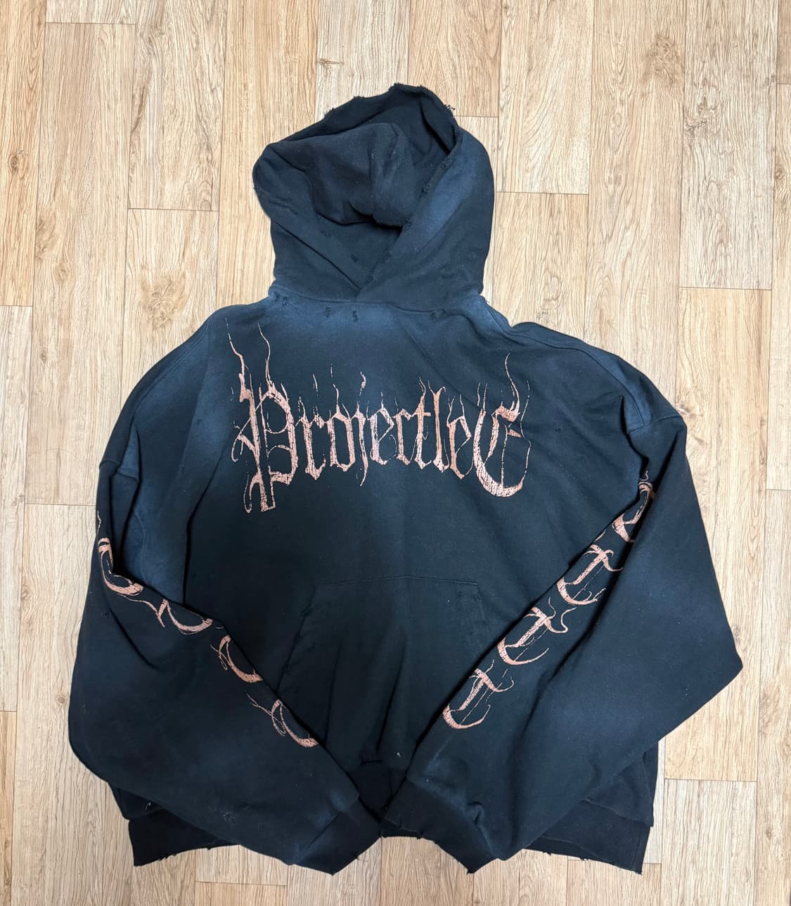 이현프로젝트 빈티지 워시드 플레임 후디 상품이미지5