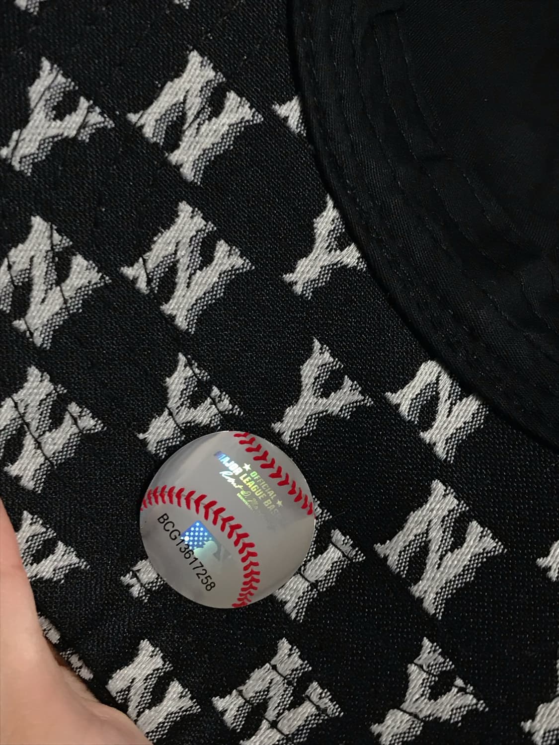 MLB 모노그램 클래식 스트럭쳐 볼캡 뉴욕양키스 블랙 상품이미지2