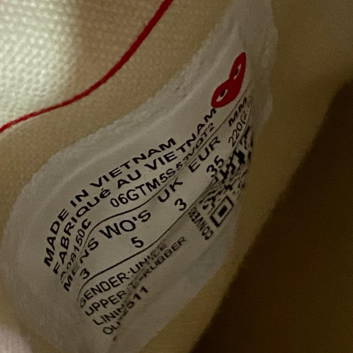 꼼데가르송 플레이 X 컨버스 멀티 하트 척 70 로우 B4276 상품이미지5