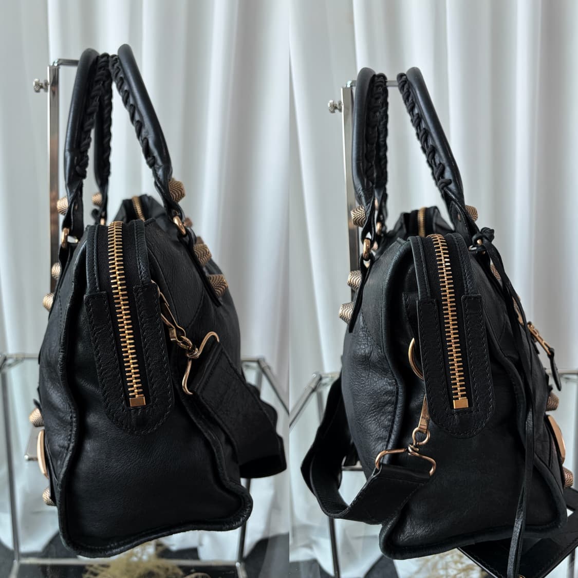 발렌시아가 시티 모터백 블랙 상품이미지7