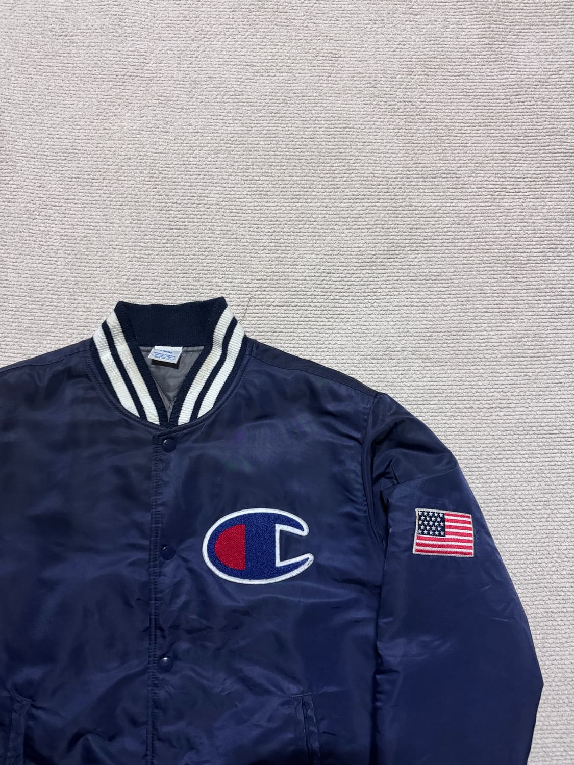 Champion 빅로고 나일론 바시티 자켓 L 상품이미지2