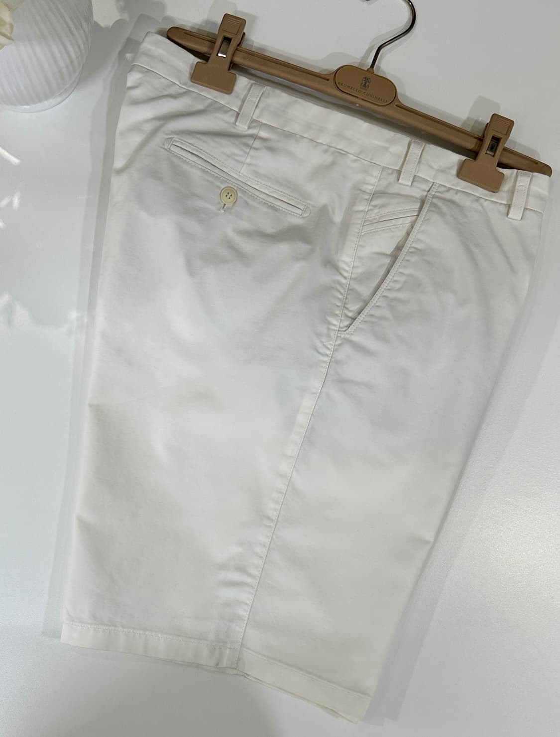 로로피아나 아이보리 버뮤다 팬츠 화이트 반바지 쇼츠 상품이미지1
