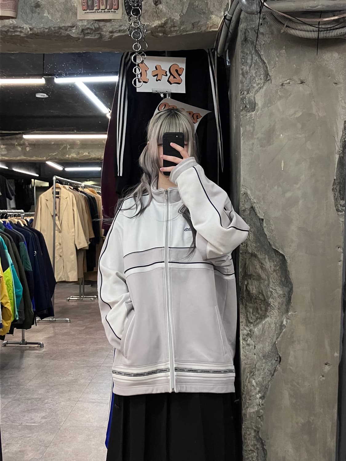 챔피온 빈티지 트랙탑 져지 라이트그레이 #csz3631 상품이미지2