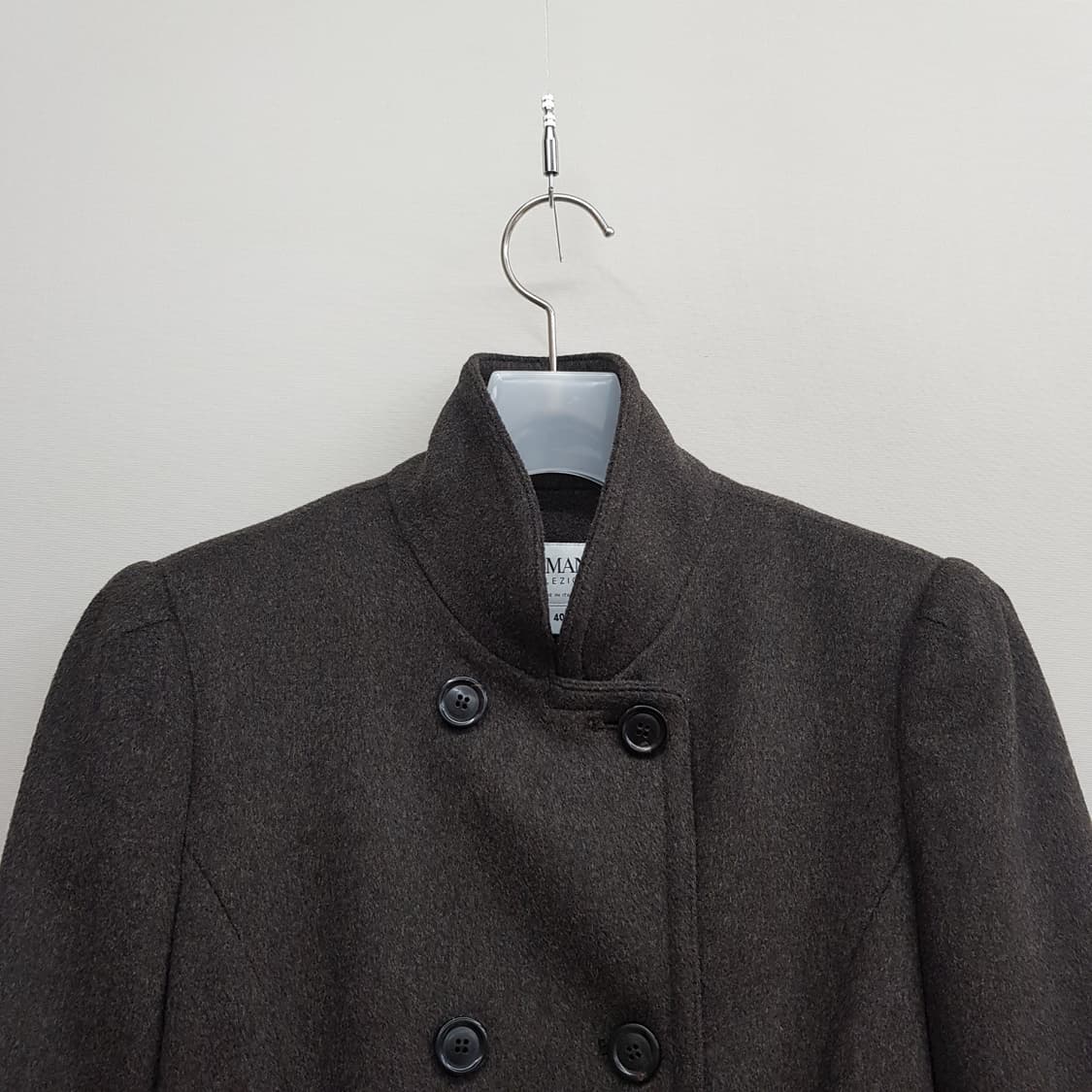 아르마니 꼴레지오니 이탈리아 울 더블 롱코트 40사이즈 상품이미지2
