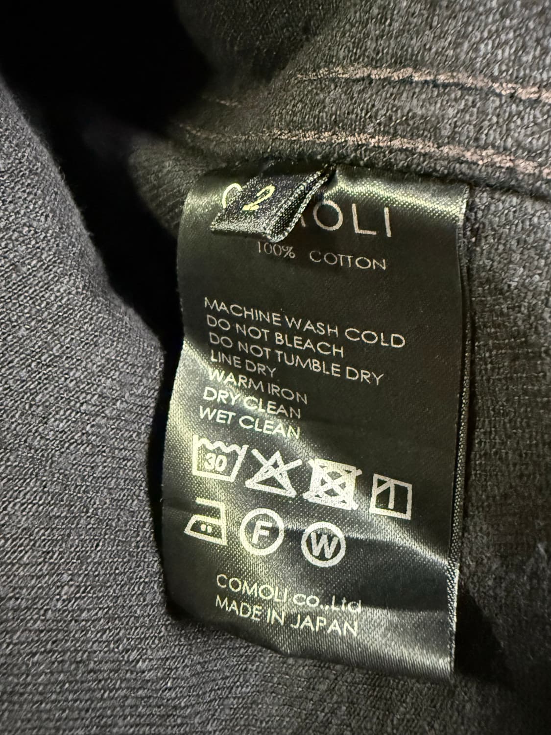 [2] 코모리 25AW 데님 워크 자켓 블랙 상품이미지10