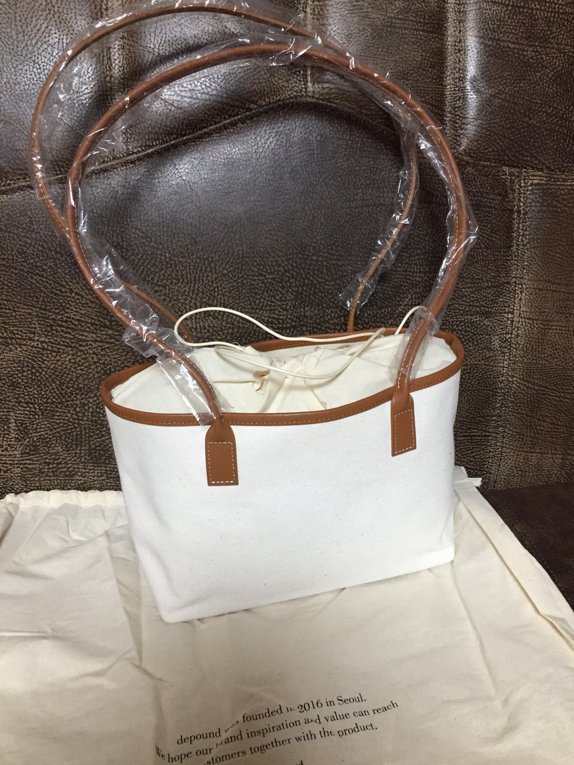 드파운드 데이백 쇼퍼 S 카멜 새상품(더스트백 있음) 상품이미지3