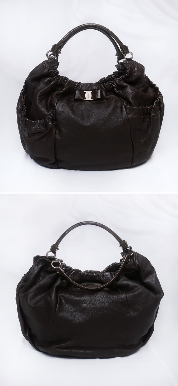 페라가모 바라리본 셔링 레더 호보백 빅토트.숄더 상품이미지2