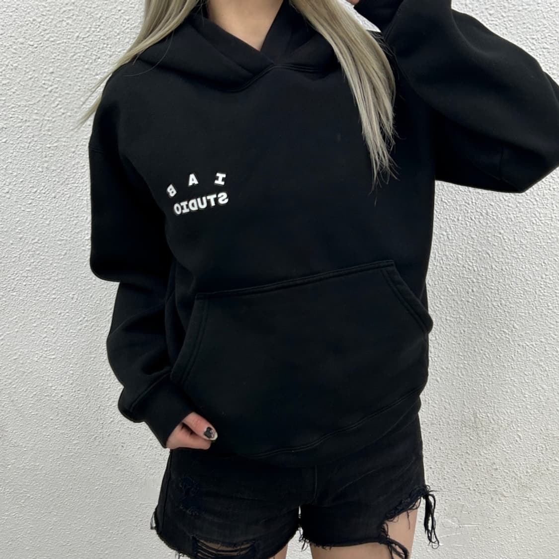 아이앱 스튜디오 백로고 후드 S 상품이미지1