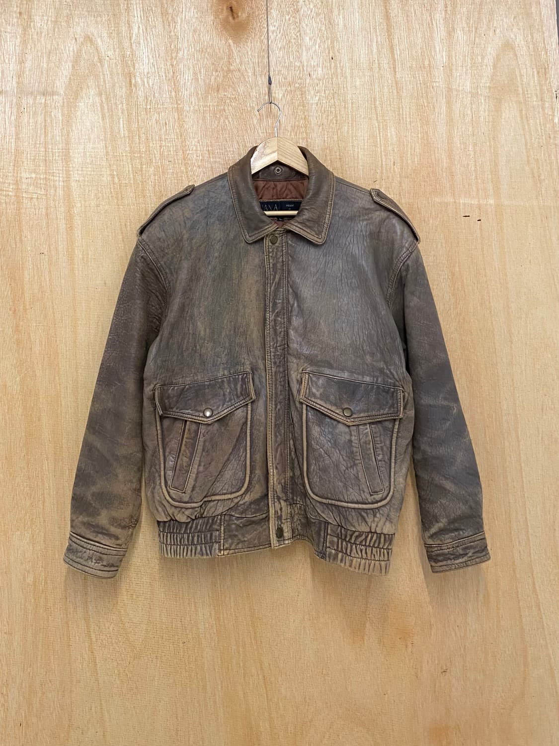 VTG hard faded G-1 leather jacket 상품이미지3