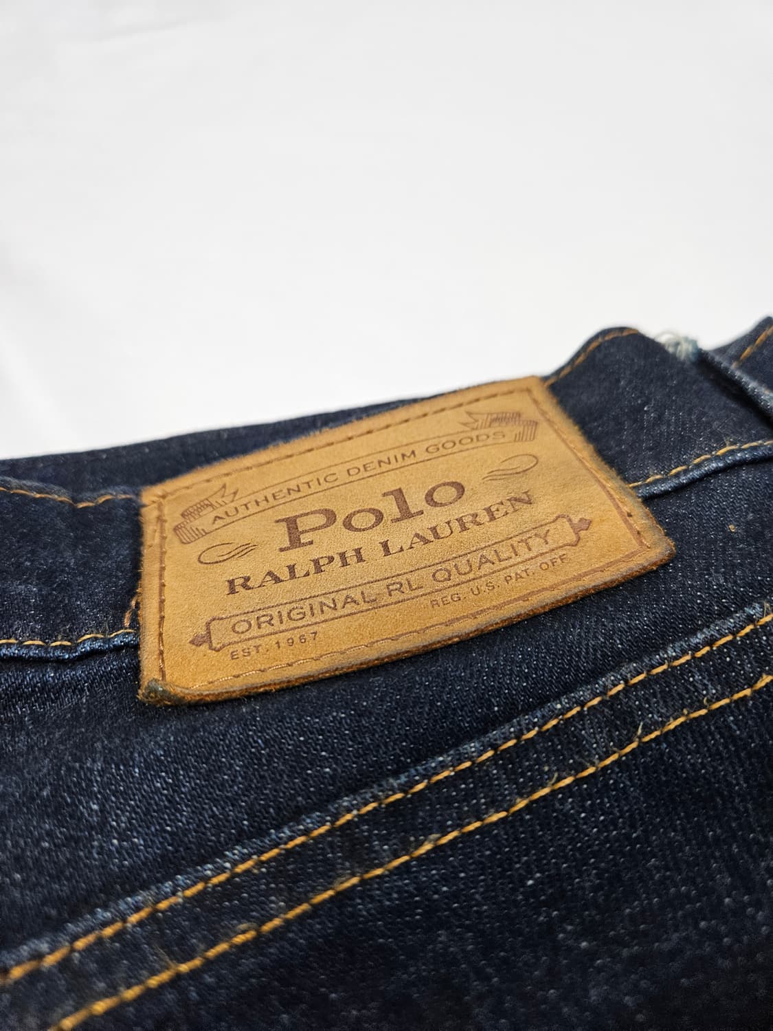 폴로 랄프로렌 신형 가죽패치 데님팬츠 청바지 진 31 상품이미지2