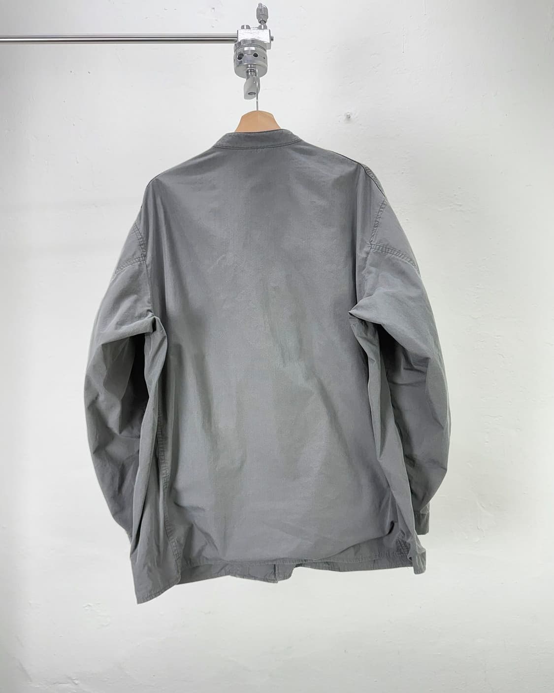 나나미카 차콜 그레이 밴드 칼라 코튼 자켓 상품이미지6