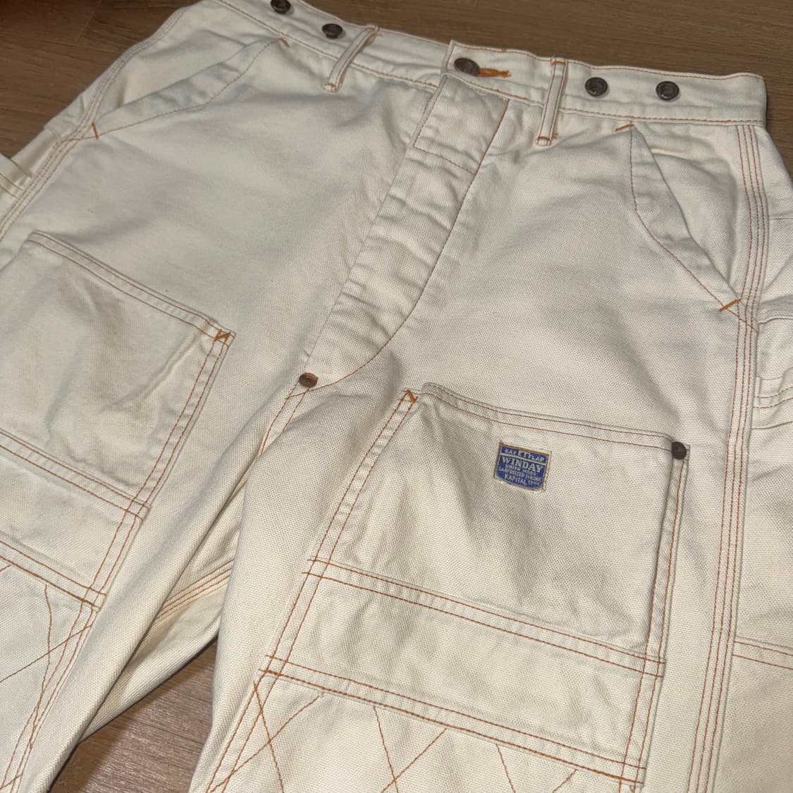 캐피탈 씬 캔버스 럼버 팬츠 키나리 1사이즈 상품이미지2