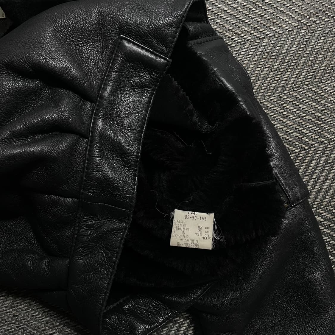 빈티지 아카이브 쉽스킨 레더 크롭 항공 자켓y 5320 상품이미지8