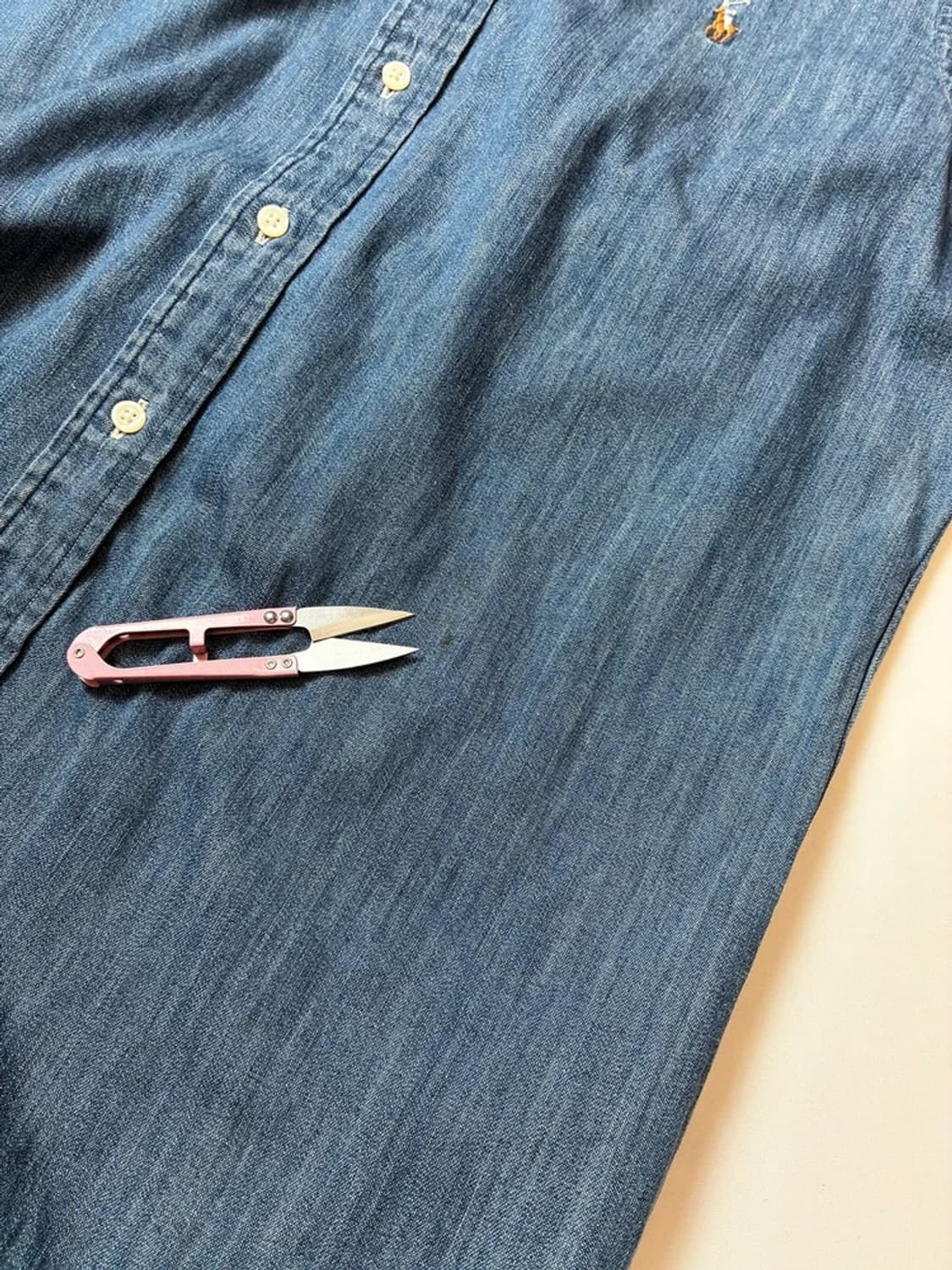 폴로 랄프로렌 큐알 신형 워시드 데님 셔츠 PN8787 상품이미지7