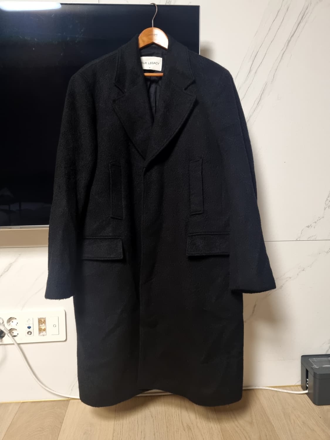✅ OUR LEGACY Cillium Wool Black Coat 상품이미지1