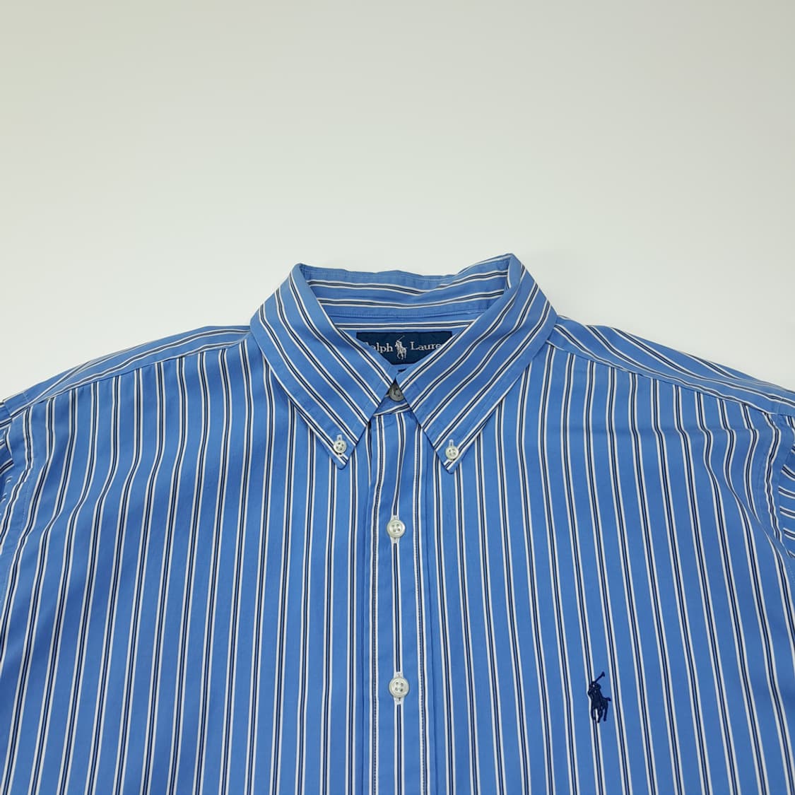 CL853 XL 폴로 00s 코튼 블루 스트라이프 셔츠 남방 상품이미지2