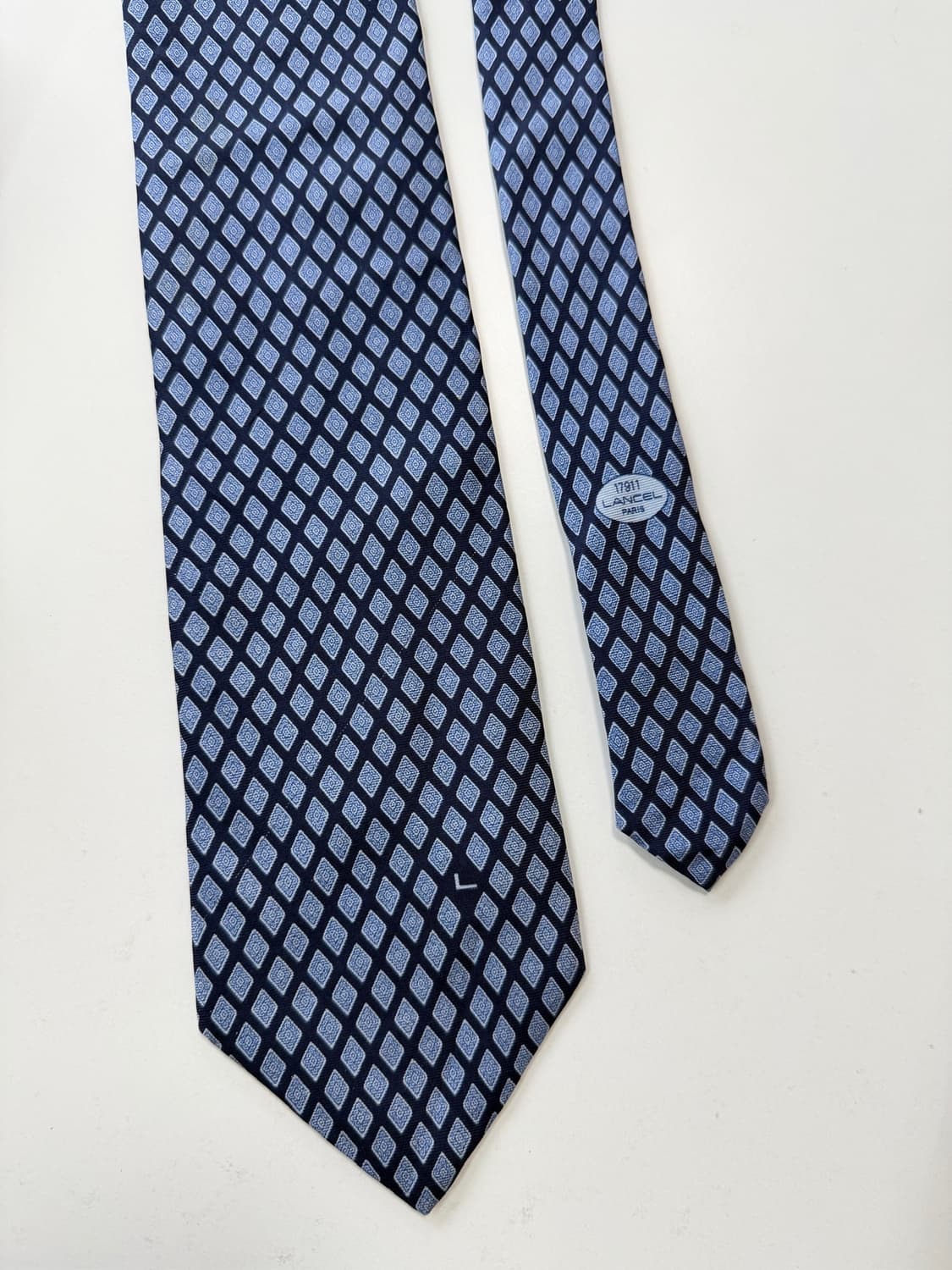 란셀(LANCEL) 패턴 실크 넥타이 9.3cm 상품이미지4