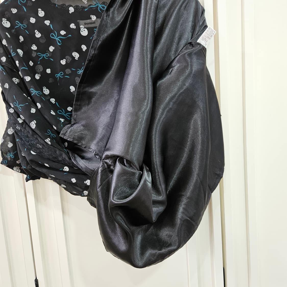 스컬 리본 쉬폰 원피스 상품이미지7