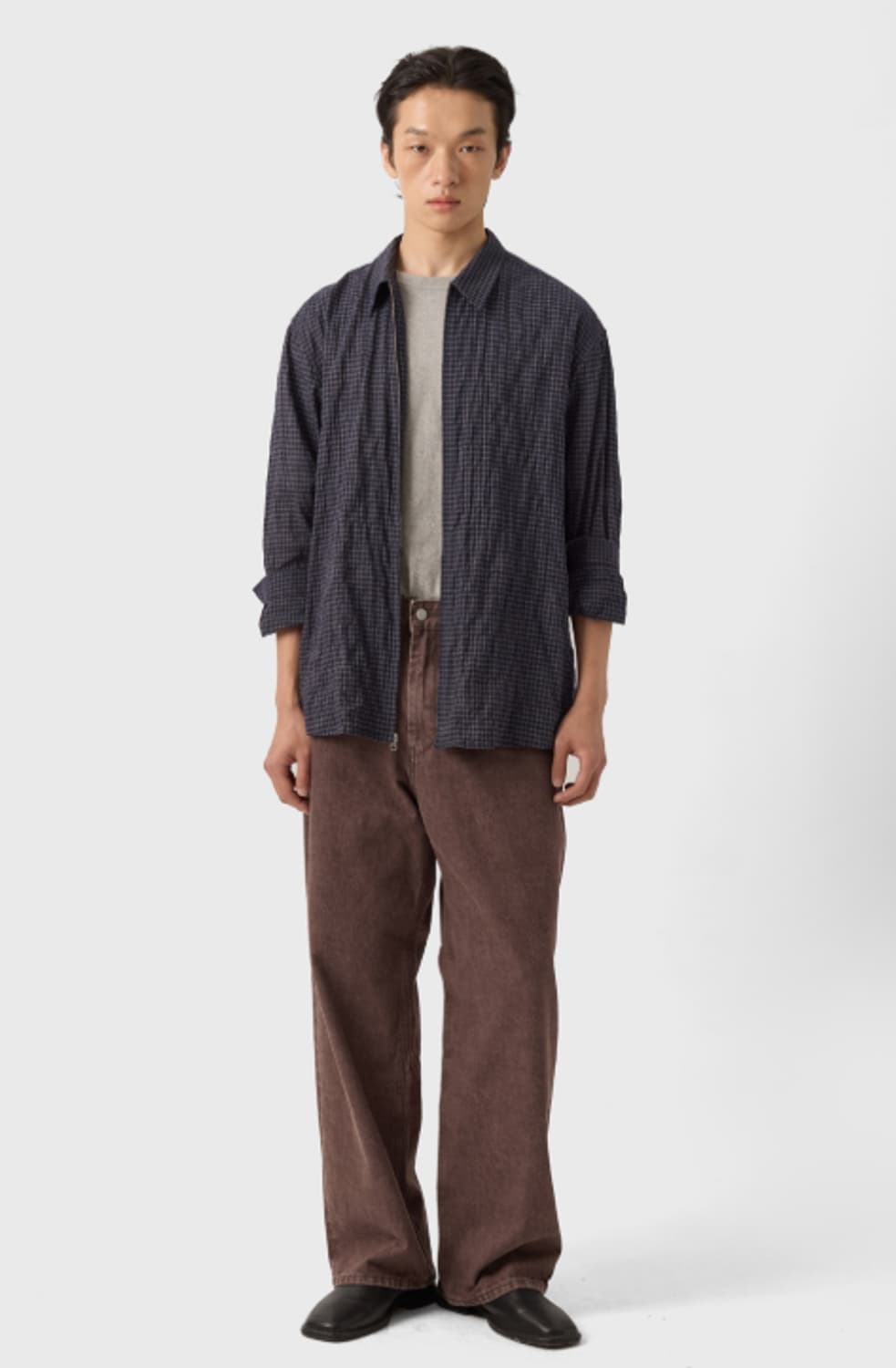 유스 youth 와이드 데님 M 브라운 상품이미지1