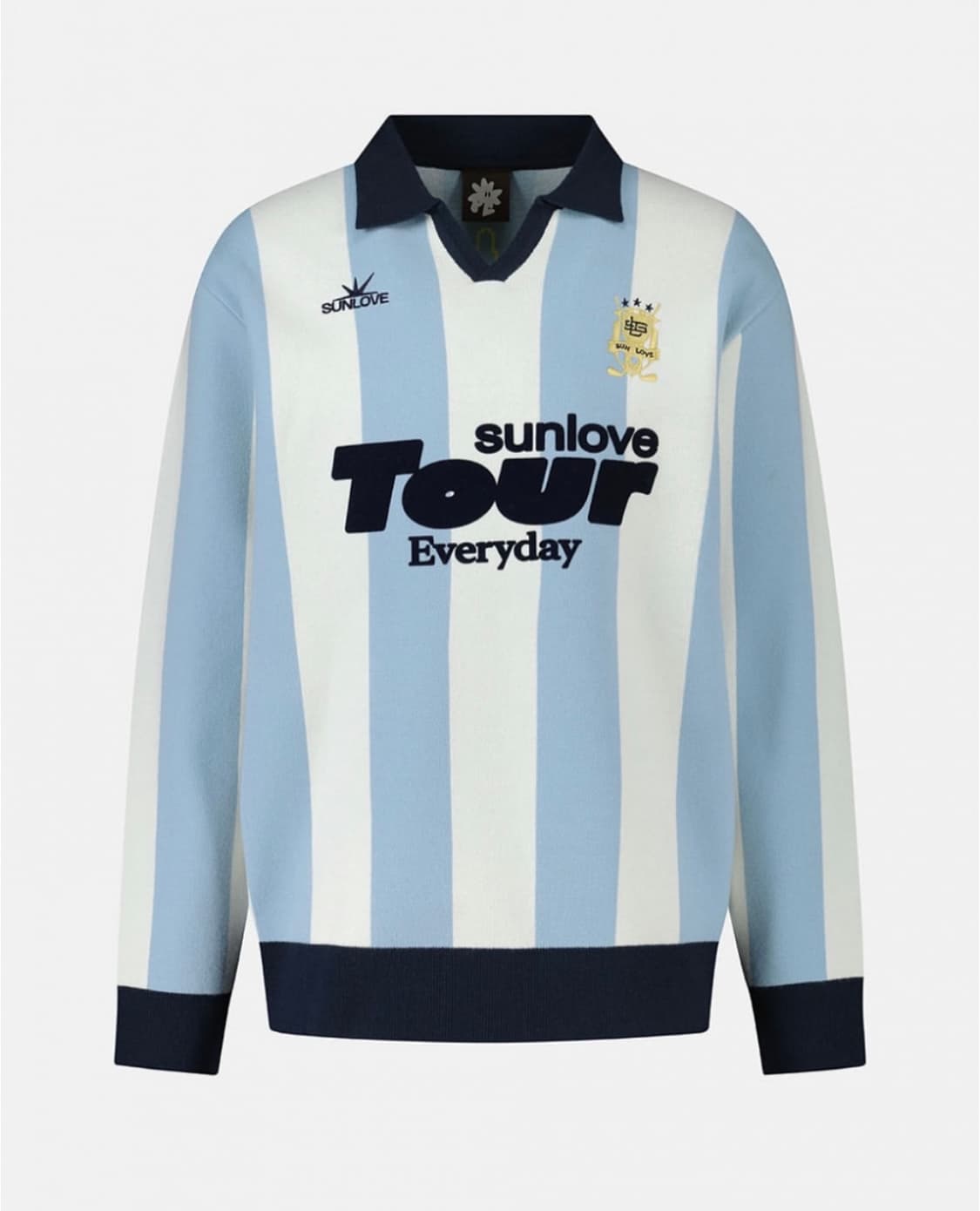 Sunlove Club knit polo Sky Blue 상품이미지1