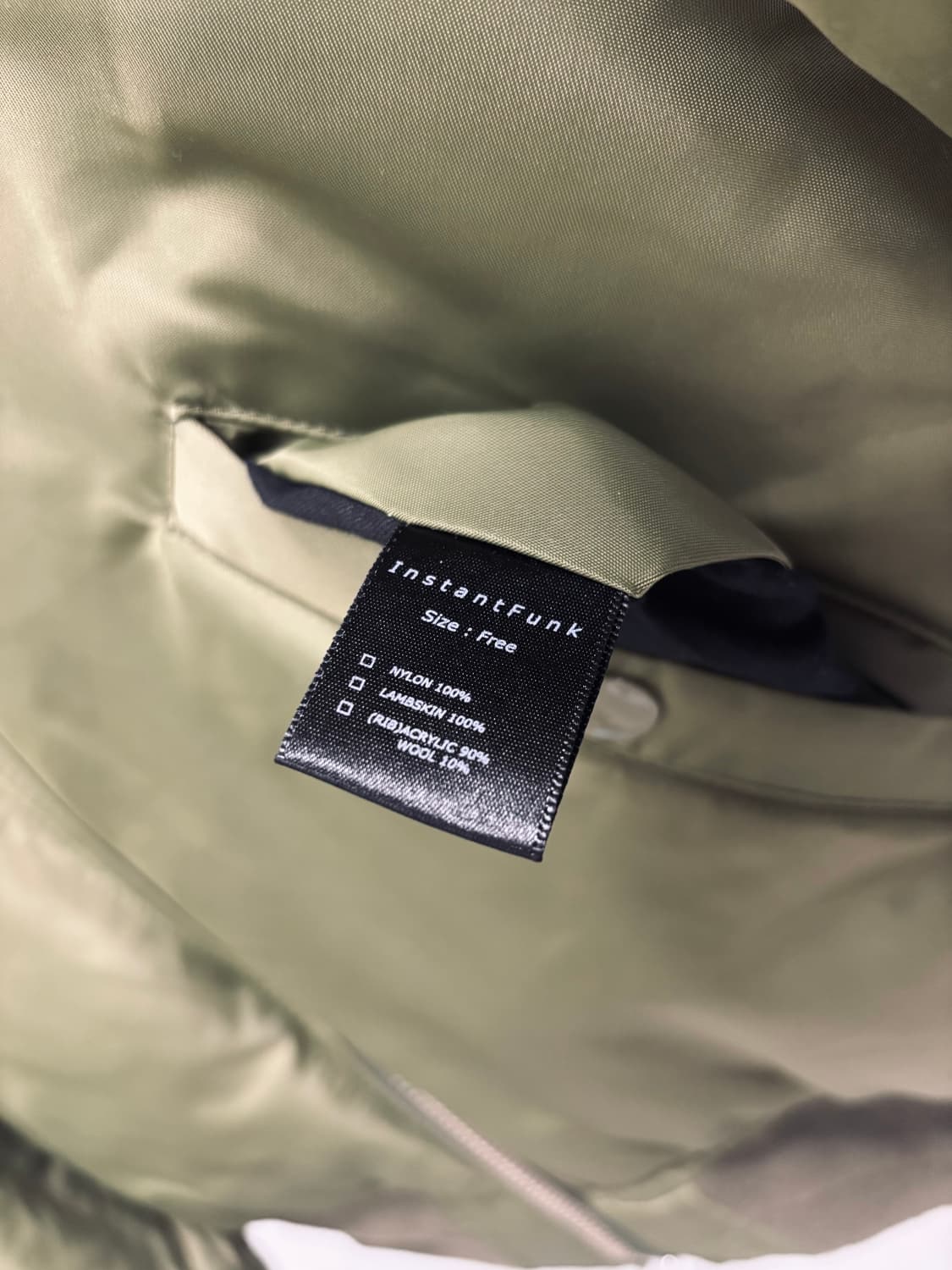 프론트로우 & 인스턴트펑크 리버시블 램스킨 MA-1 자켓 상품이미지6