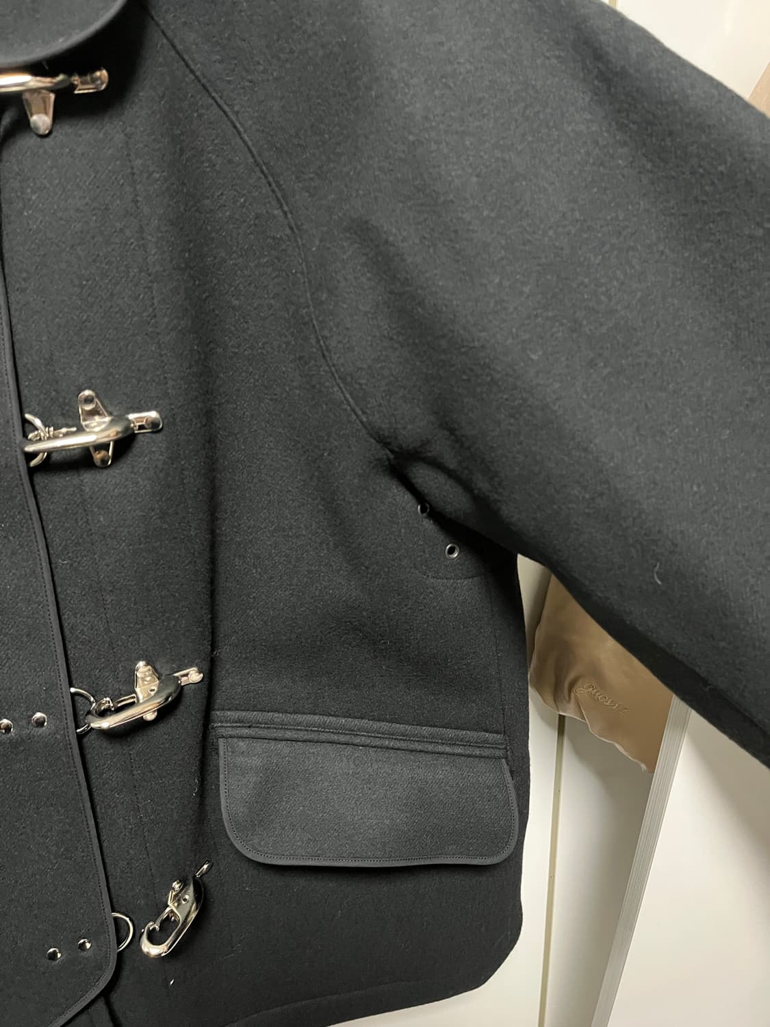 (새상품) 이스트로그 멜톤 울 파이어맨 자켓 블랙 L 상품이미지3