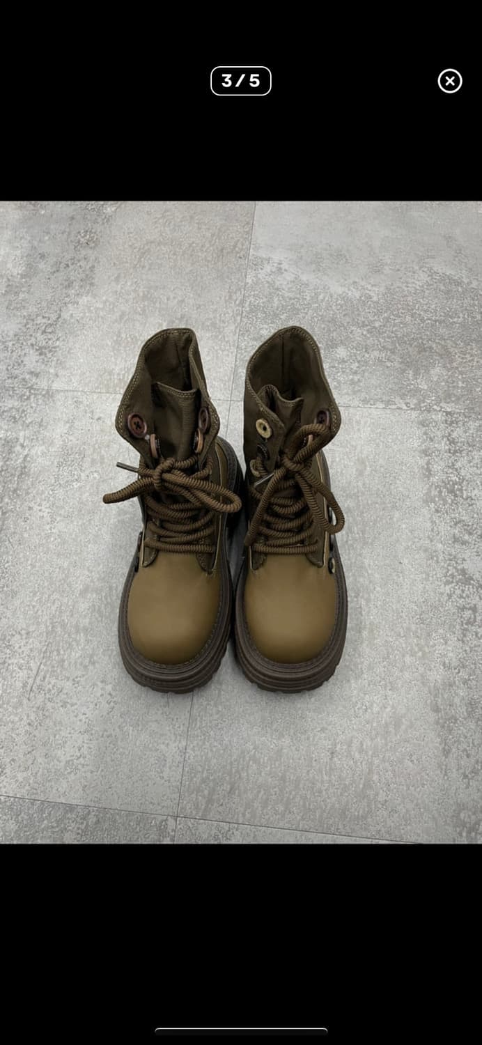 빈티지 하이탑 단추 통굽부츠 A3463 상품이미지3