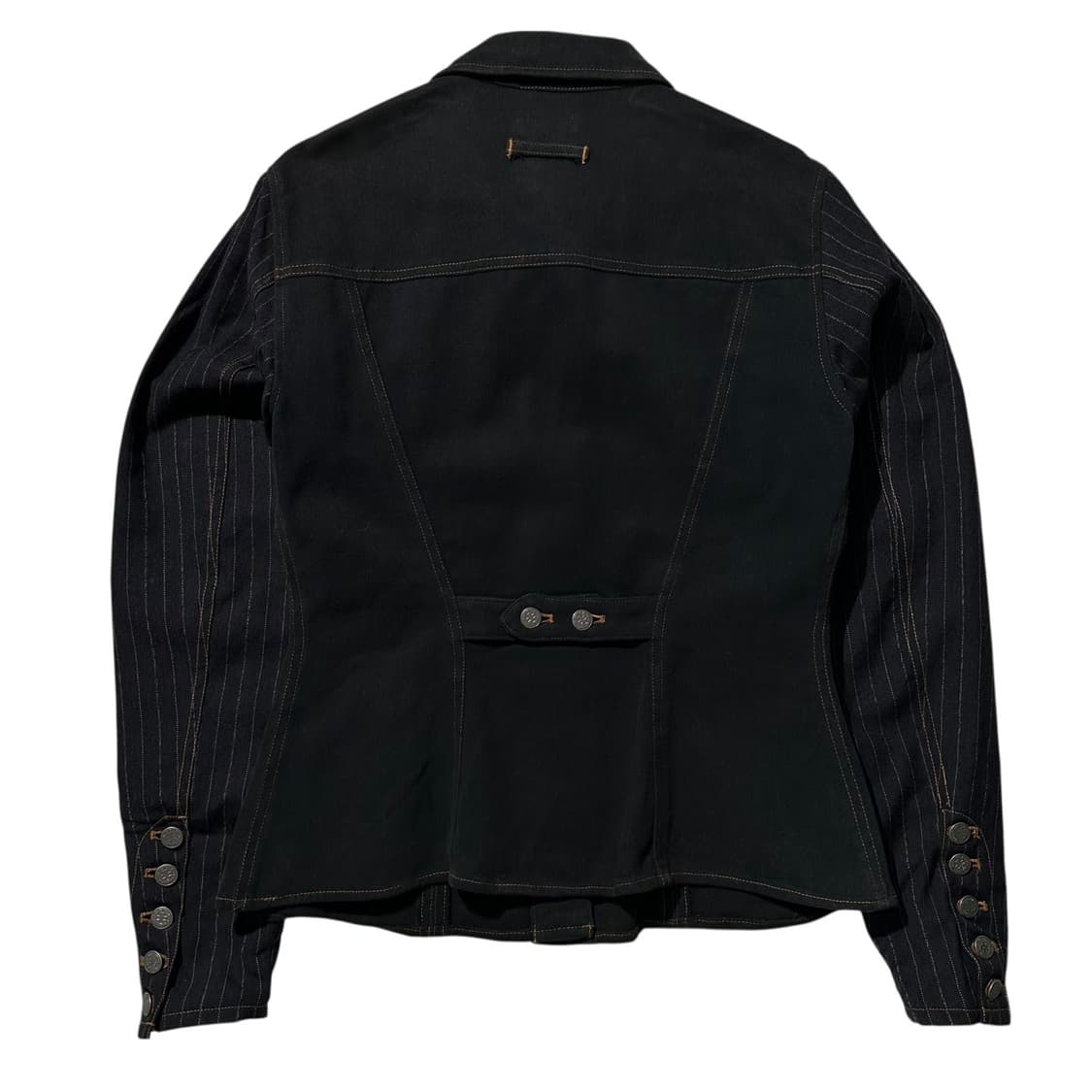 장 폴 고티에 스트라이프 슬리브 데님 트러커 자켓 상품이미지2