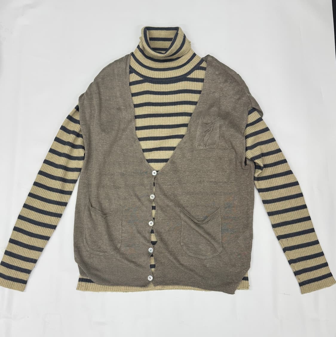 🪶하구미의 괴짜룩 코디세트🪶 레이어드 베스트 그런지 히피 빈티지  상품이미지3