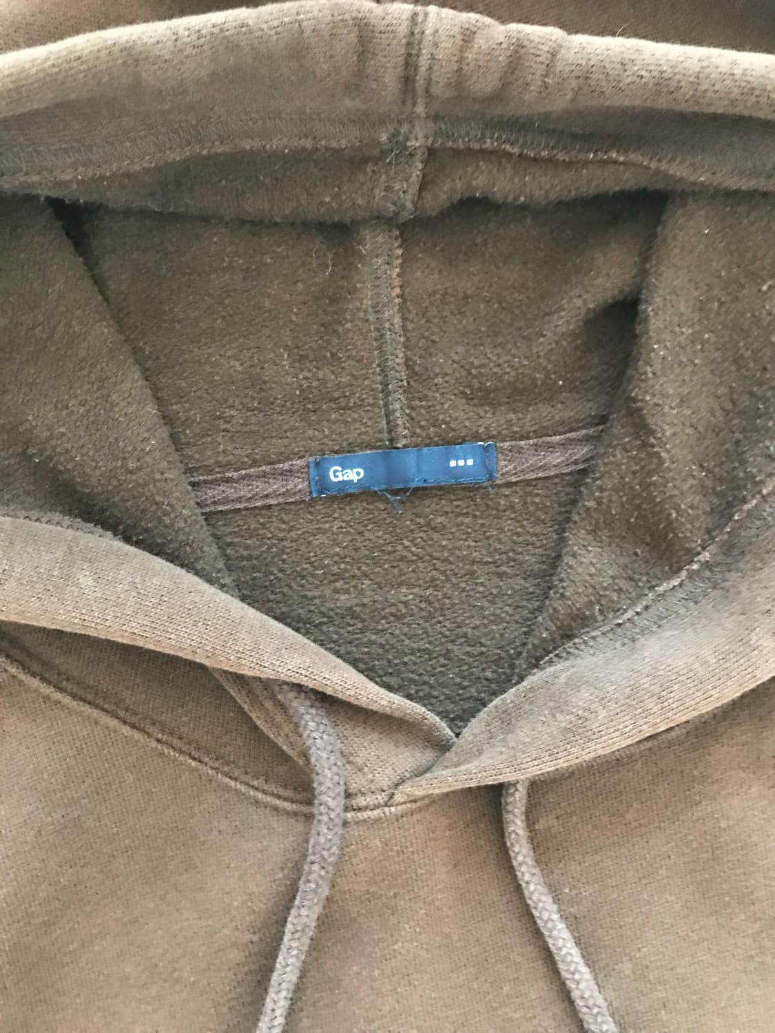 갭 중앙 빅로고 브라운 후드티 상품이미지8