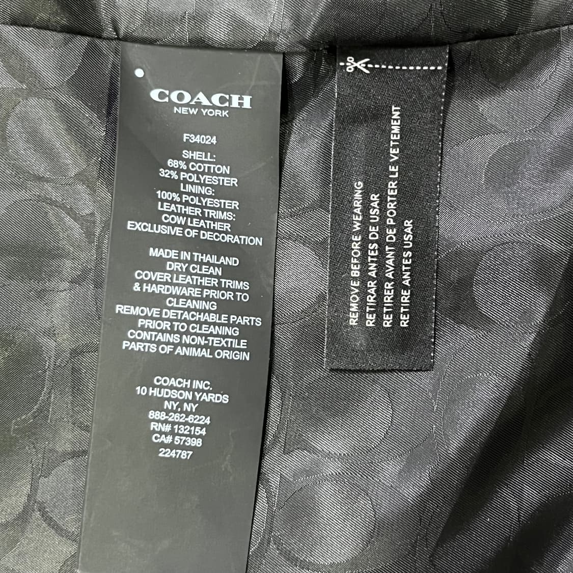 코치(Coach) 리얼 레더 로고패치 벨티드 트렌치 코트 (버건디/M) 상품이미지8