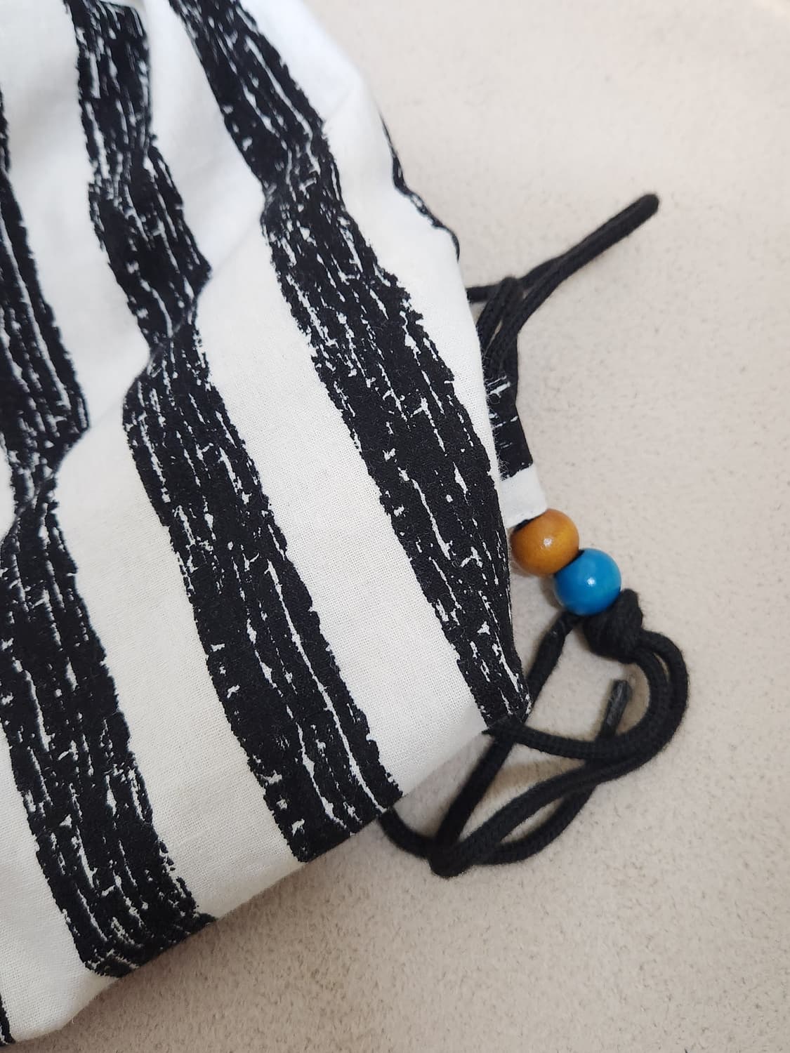 핸드메이드 사선 조각 크로스 스트링백 백팩 상품이미지5