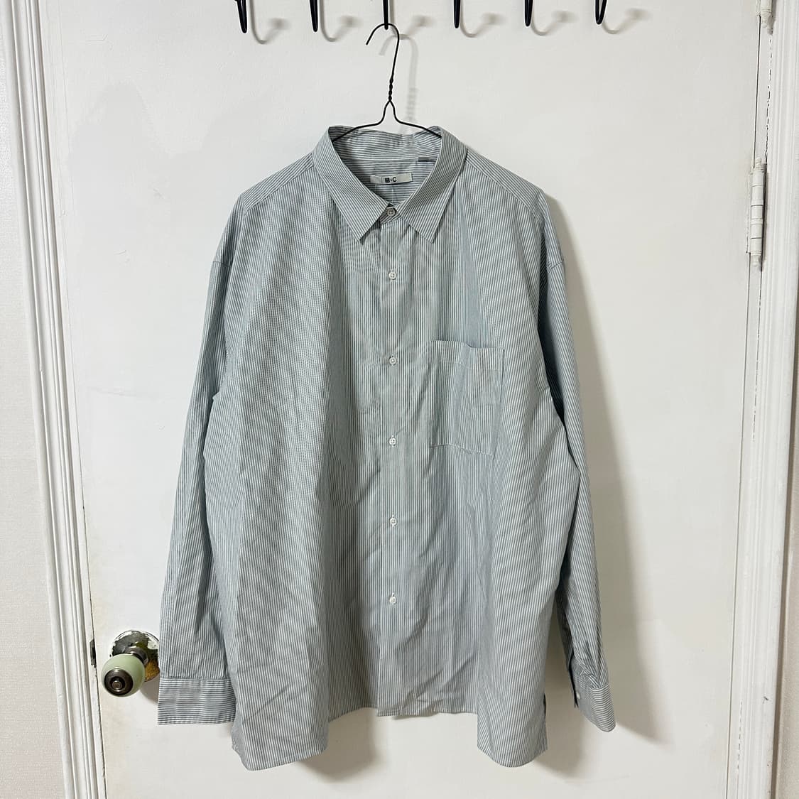 XL 유니클로C 브로드클로스오버사이즈셔츠 55그린 상품이미지1