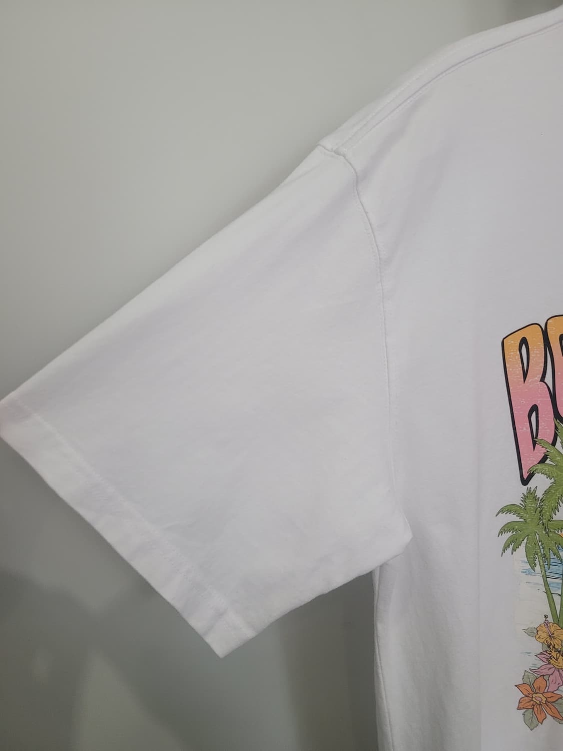 그루브라임 비치 바이브 반팔 티셔츠 화이트 S사이즈 상품이미지4