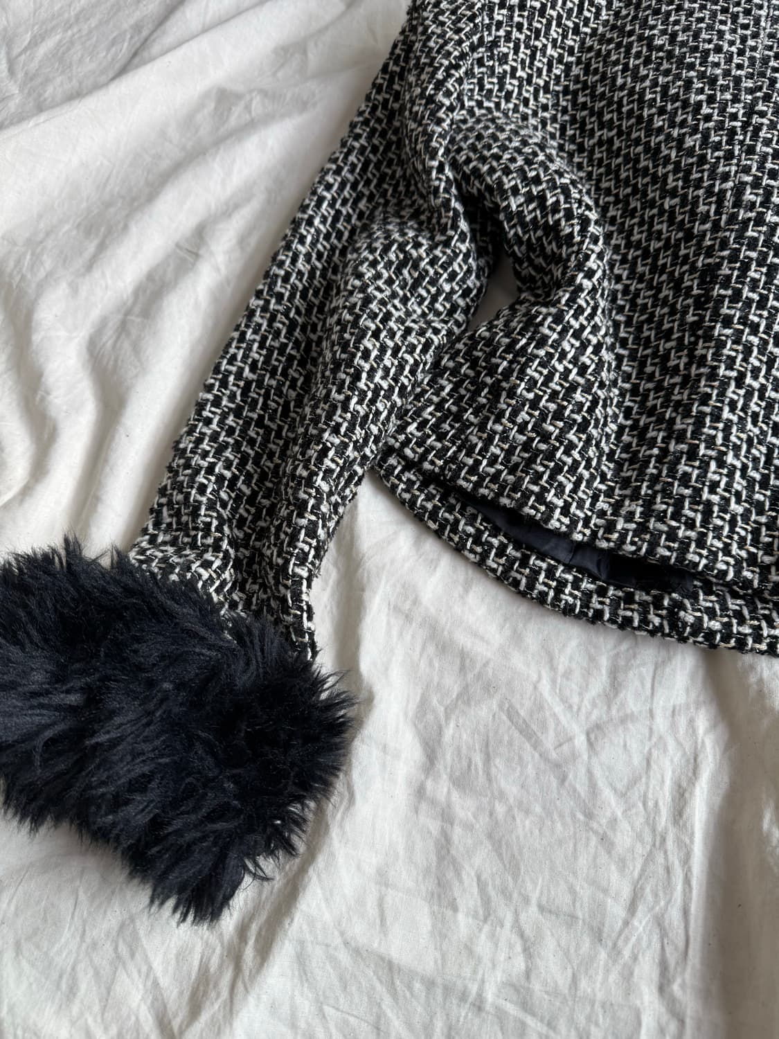 블랙 고스로리 로맨틱고딕 갸루 공겜여주 크롭 트위드자켓 상품이미지7