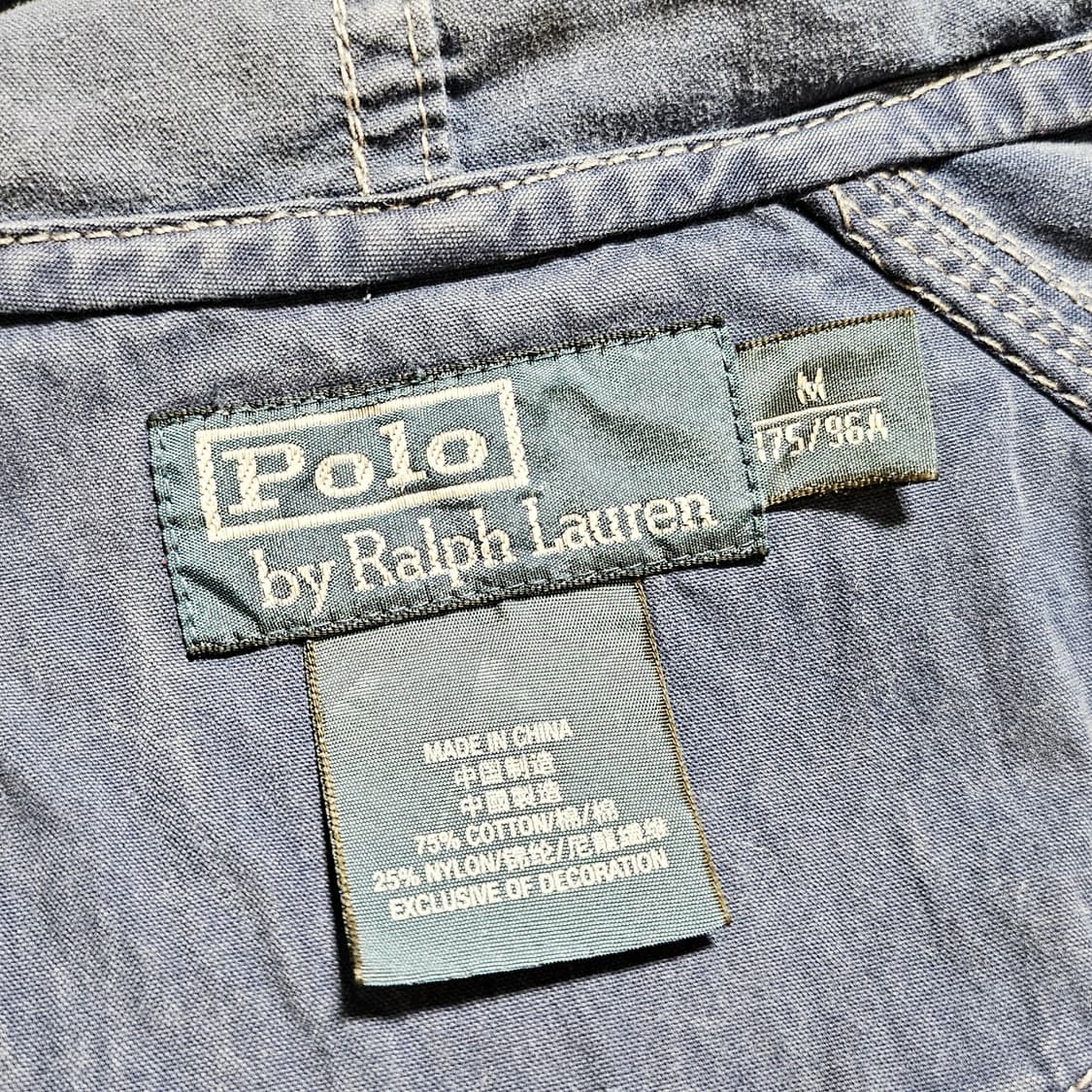 [M(105)][폴로 랄프로렌]00's빅포니 가먼트다잉 코튼 후디 자켓 상품이미지8