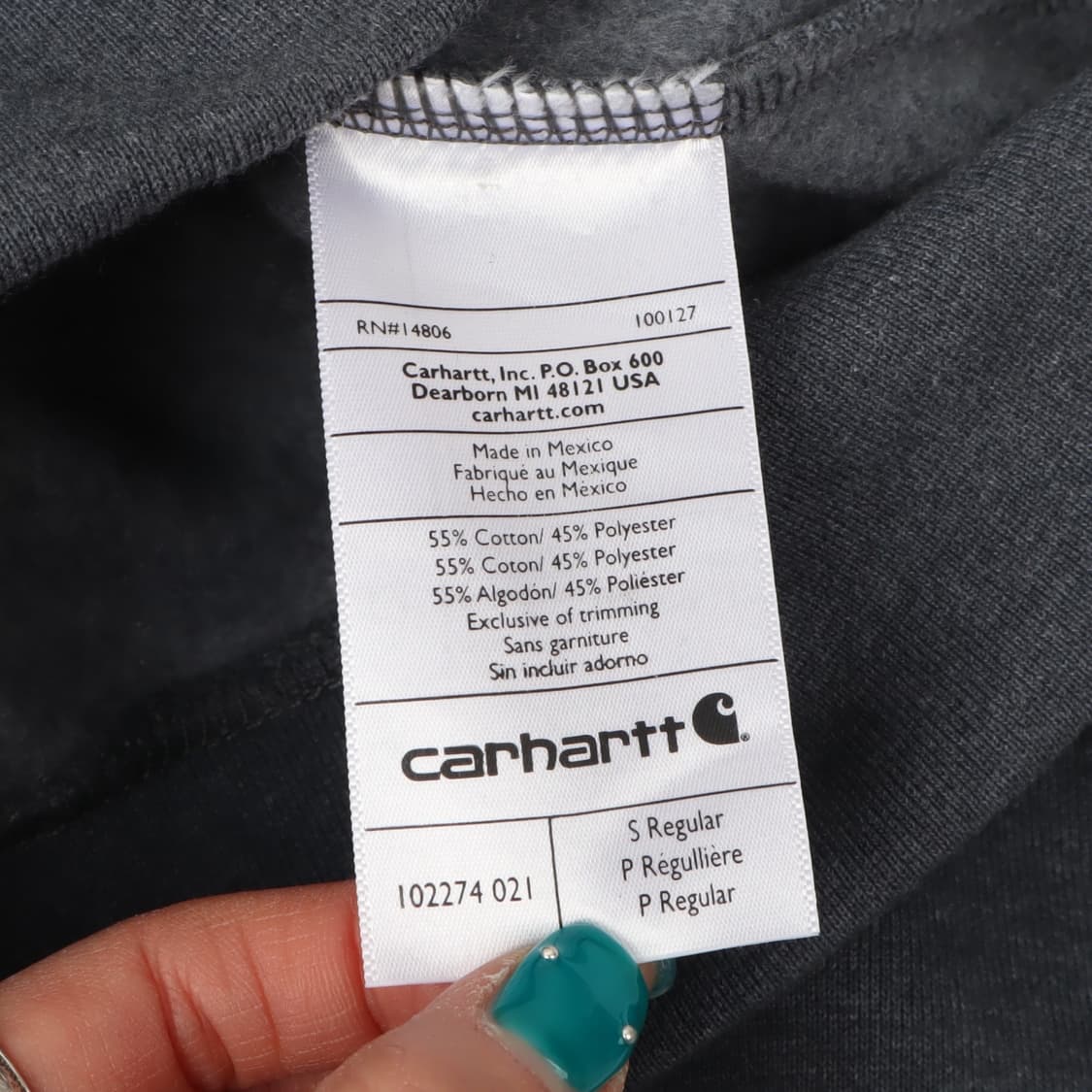칼하트 챠콜그레이 미드웨이트 집업 자켓 상품이미지8
