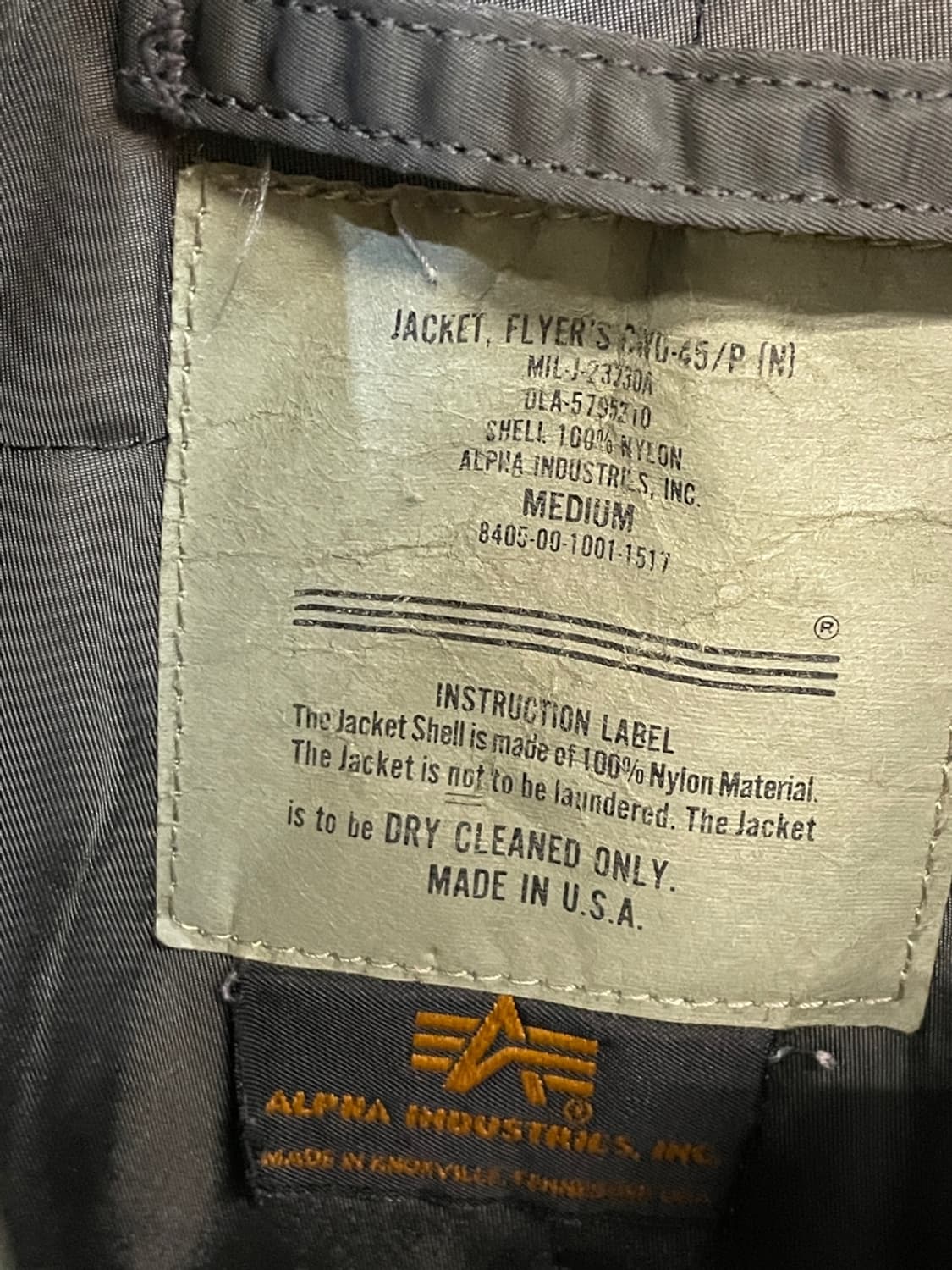 알파인더스트리 CWU 45P 항공 점퍼 상품이미지9