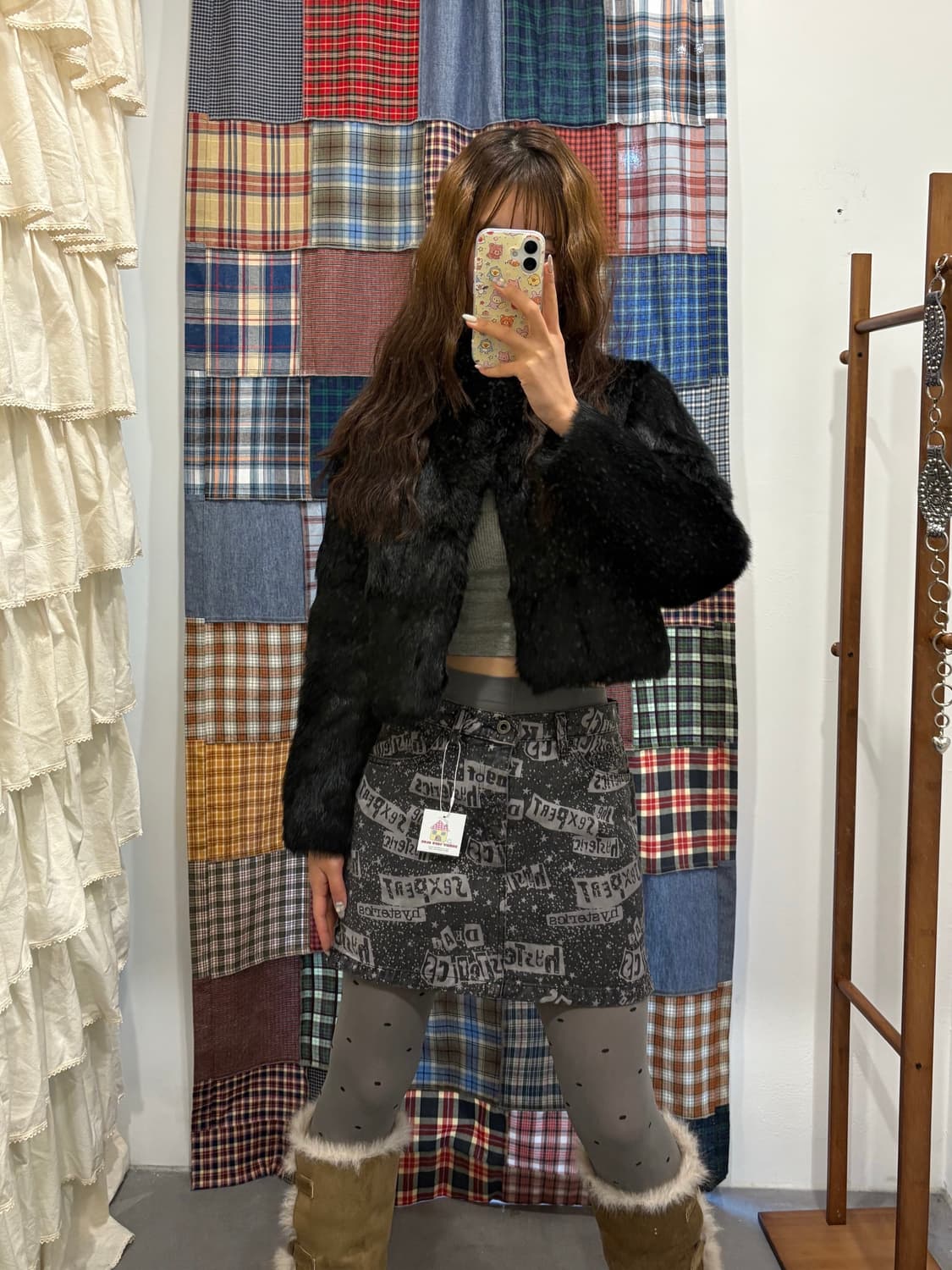 히스테릭글래머 패턴 미니스커트 상품이미지2