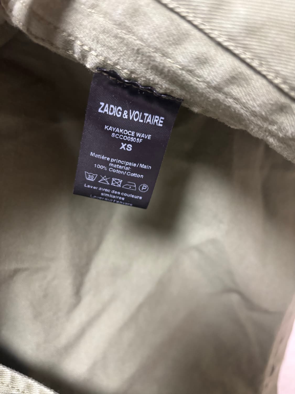 쟈딕앤볼테르 카키 프린팅 & 자수 필드 자켓 상품이미지3