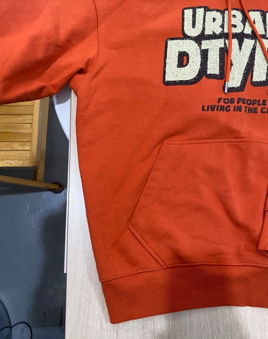 어반디타입 오렌지 후드티 L 상품이미지4