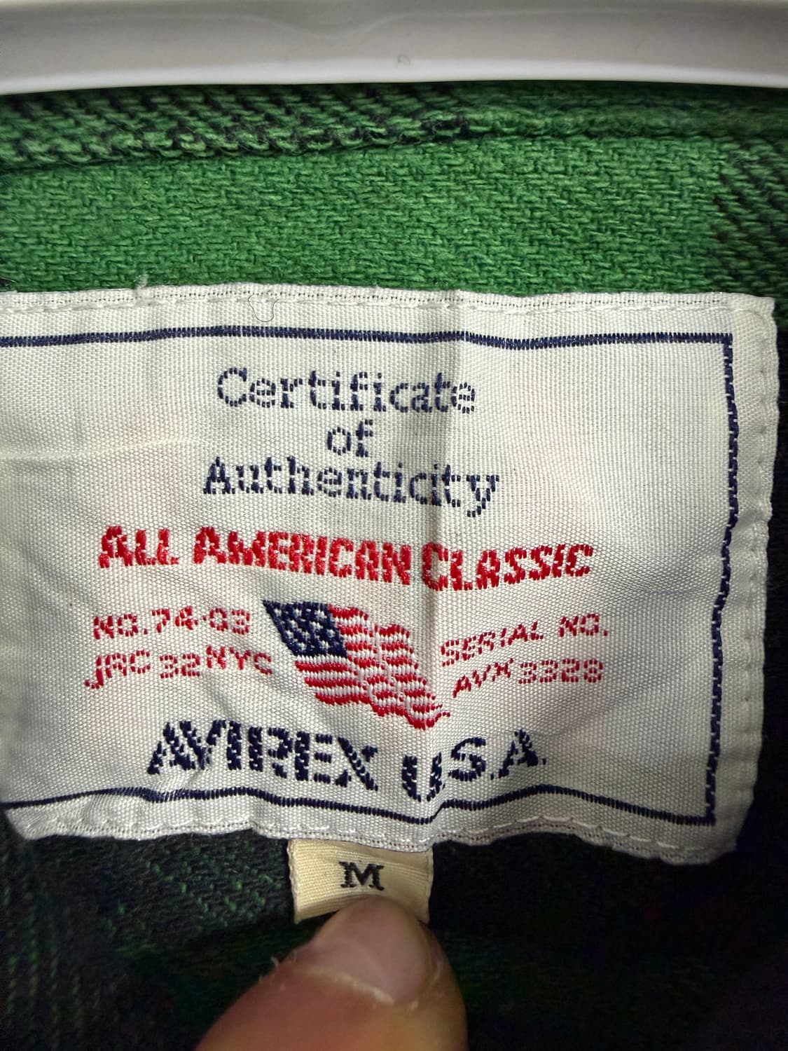 아비렉스 체크 셔츠 상품이미지3