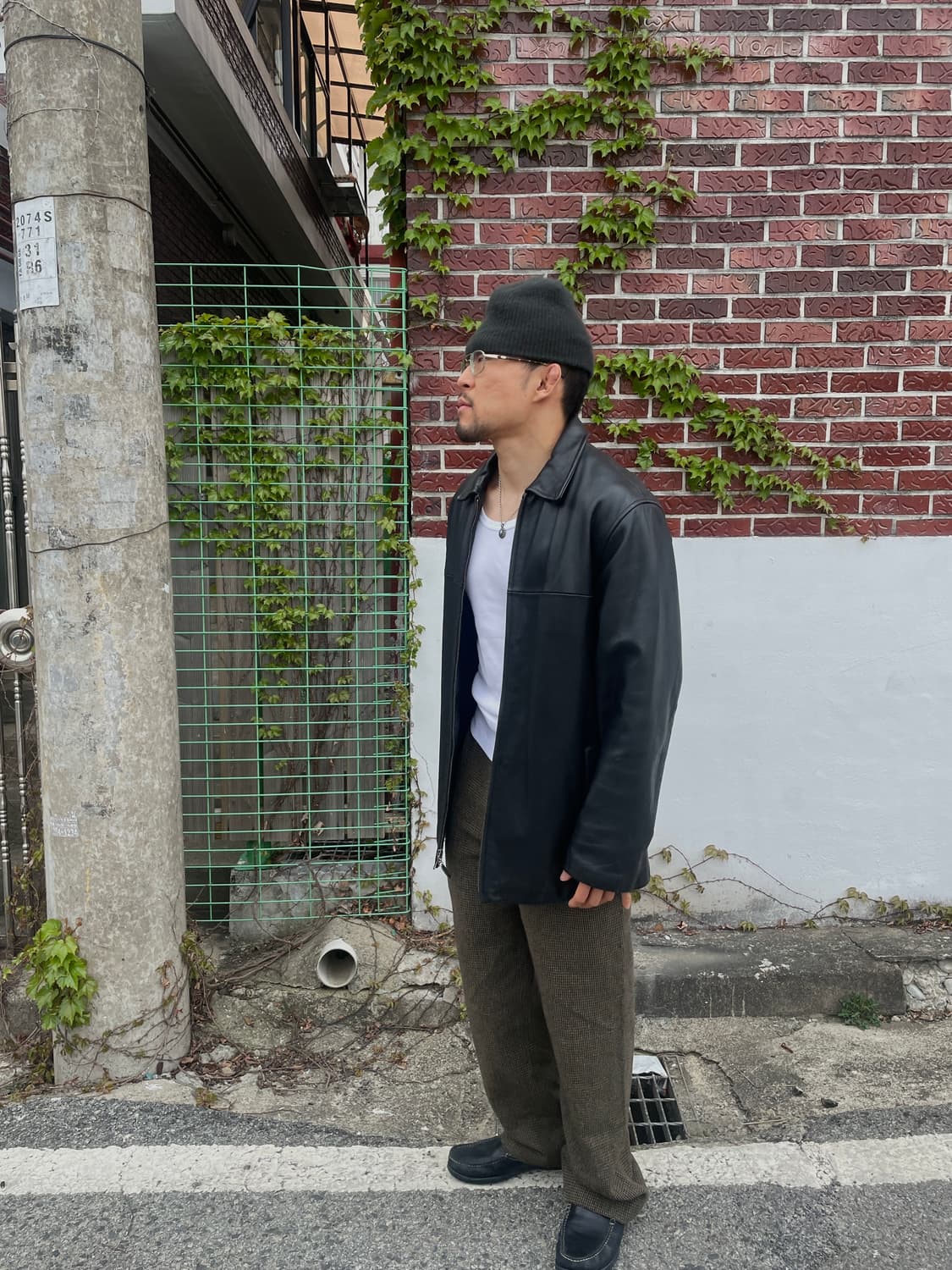 90s Chaps Ralph Lauren Leather Car Coat 상품이미지4