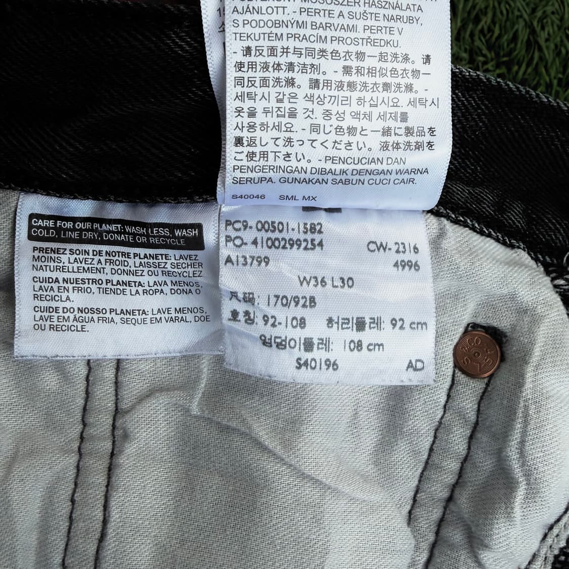 리바이스 501 스트레이트 블랙진 (36)   상품이미지7