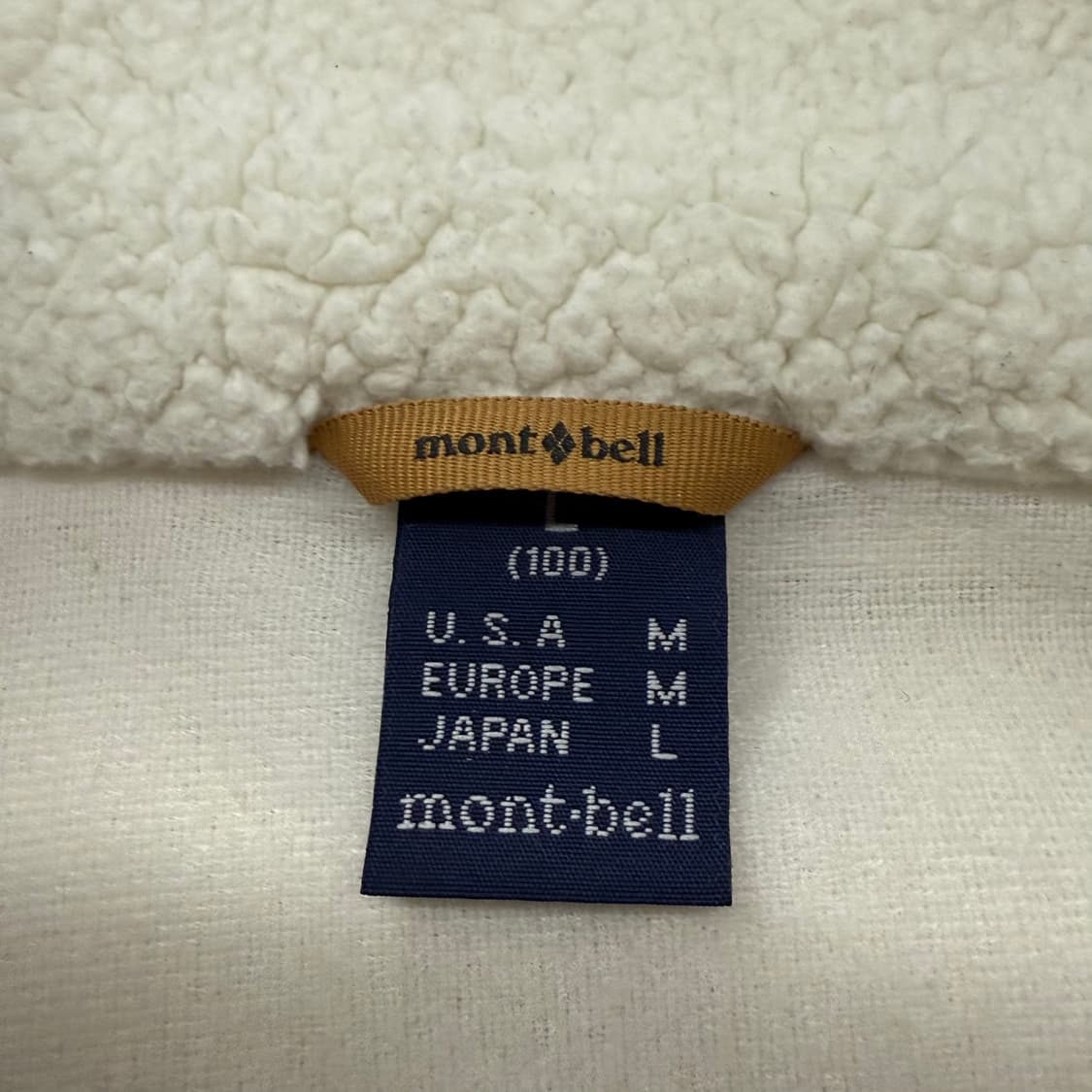 [정품/L] 몽벨 아이보리색 후리스 자켓 b16 상품이미지5